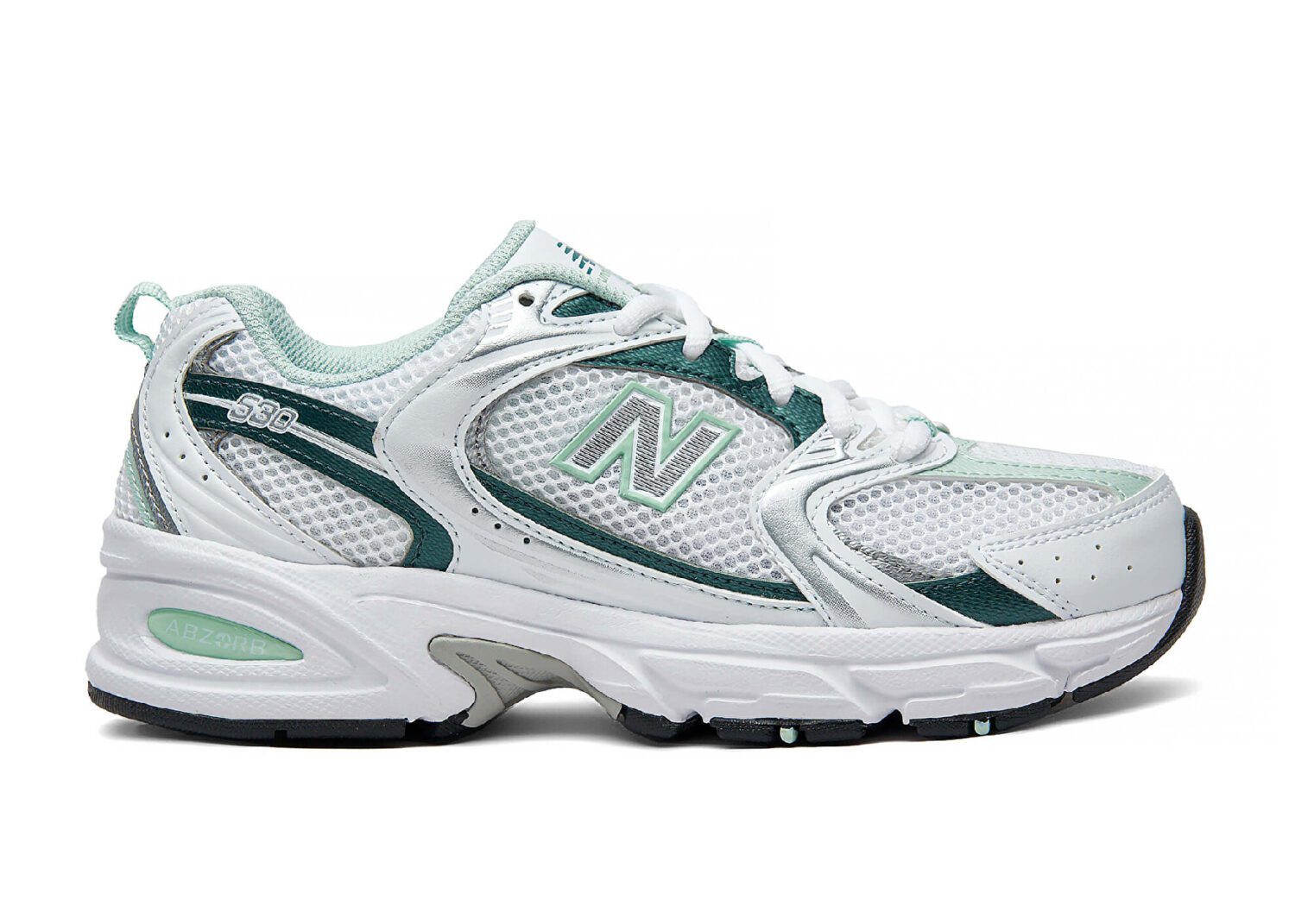 new balance 530 white mint