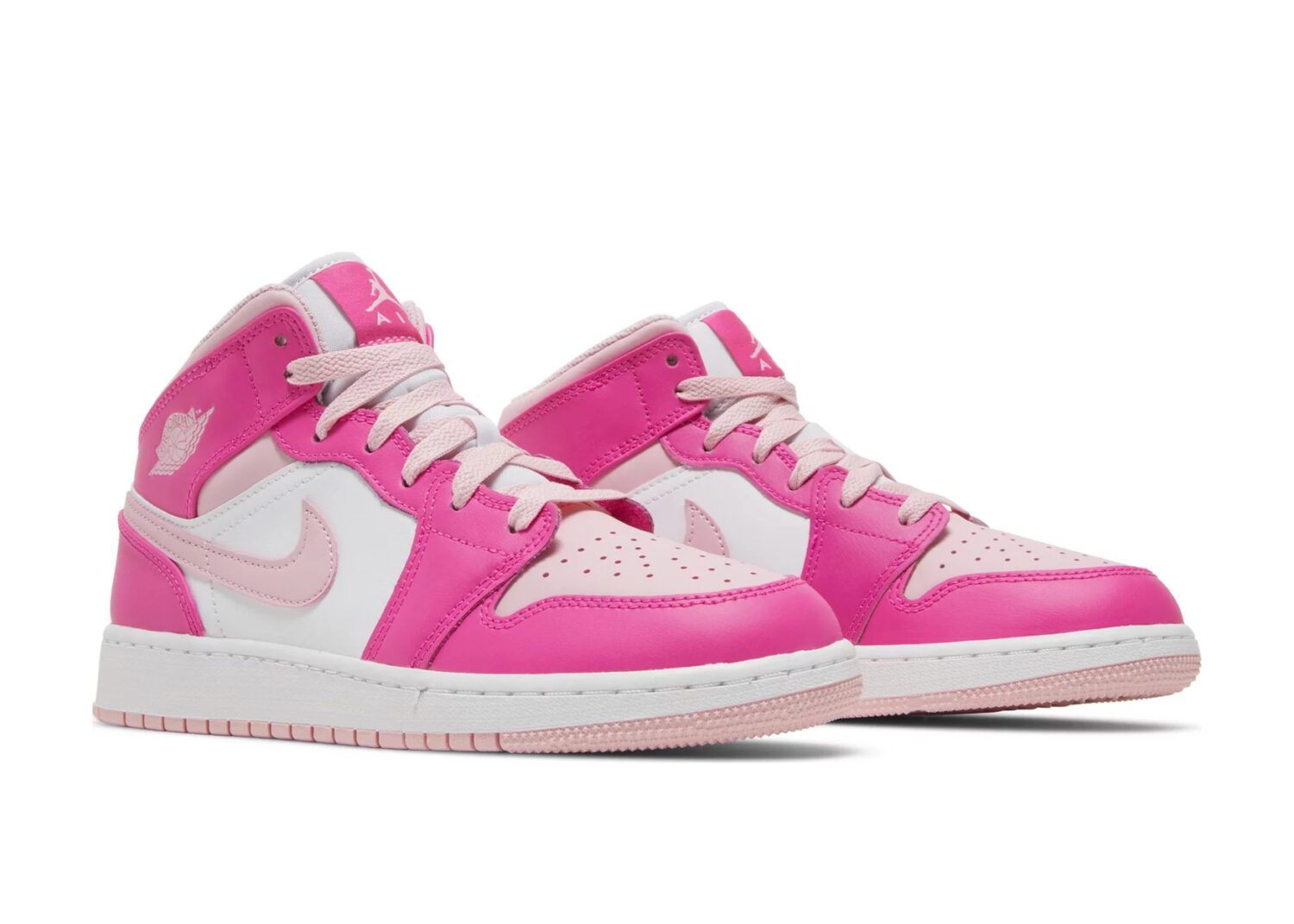 nike air jordan 1 mid fierce pink (gs)5