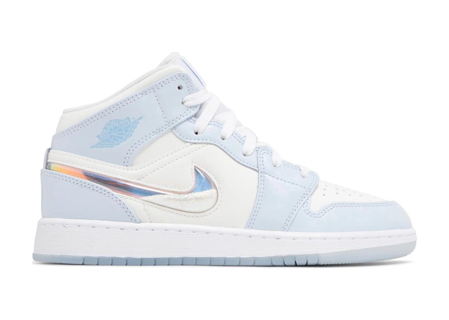 nike air jordan 1 mid se glitter swoosh (gs)