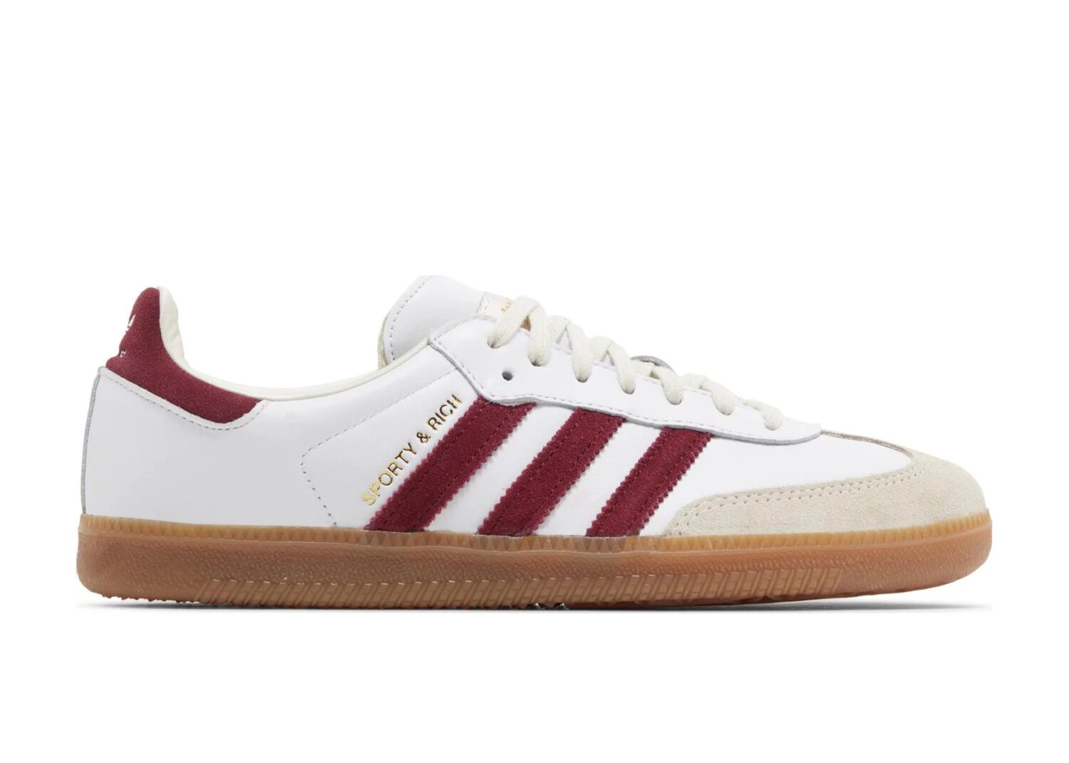 adidas samba sporty & rich white collegiate burgundy