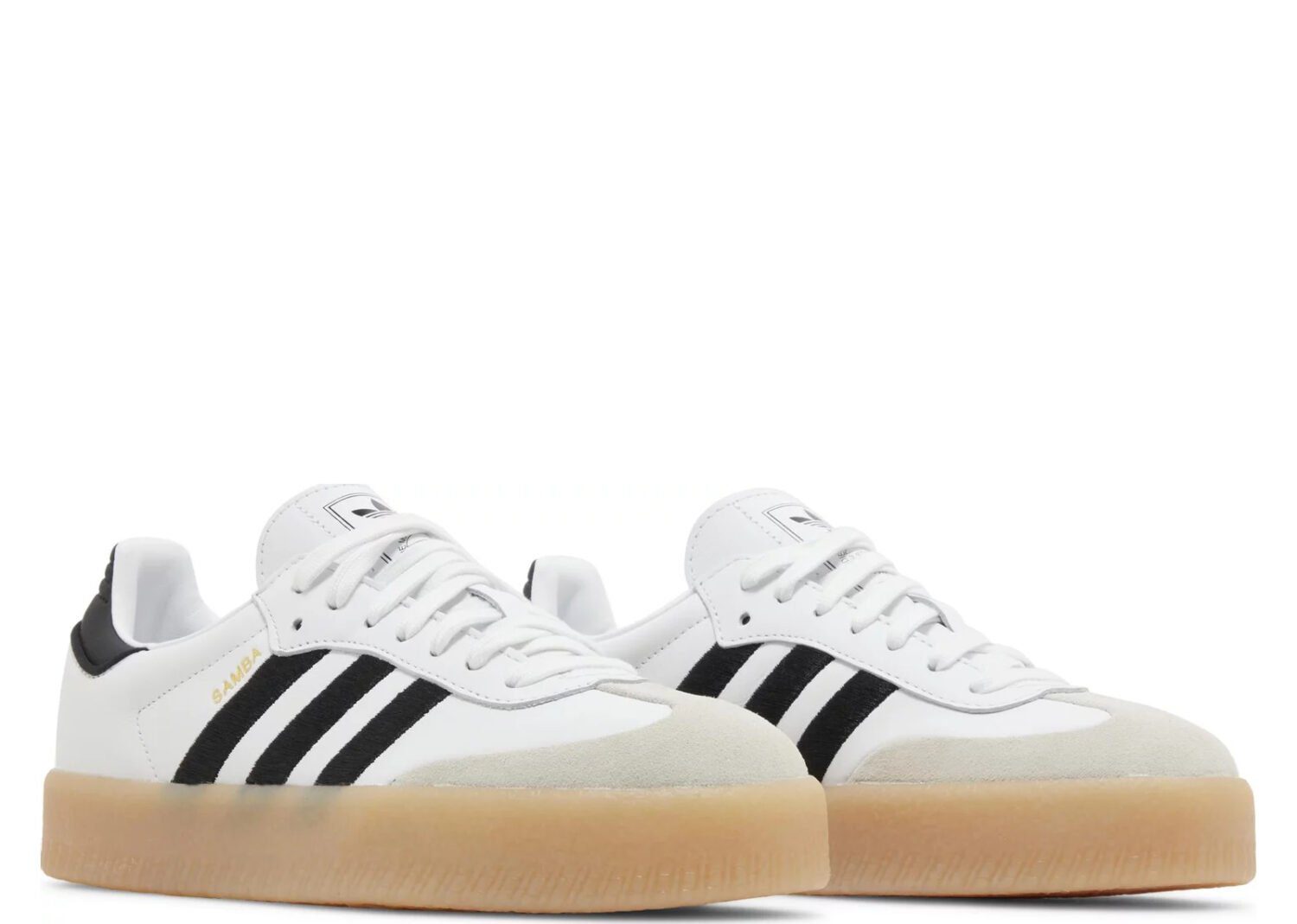 adidas sambae white black gum (w)
