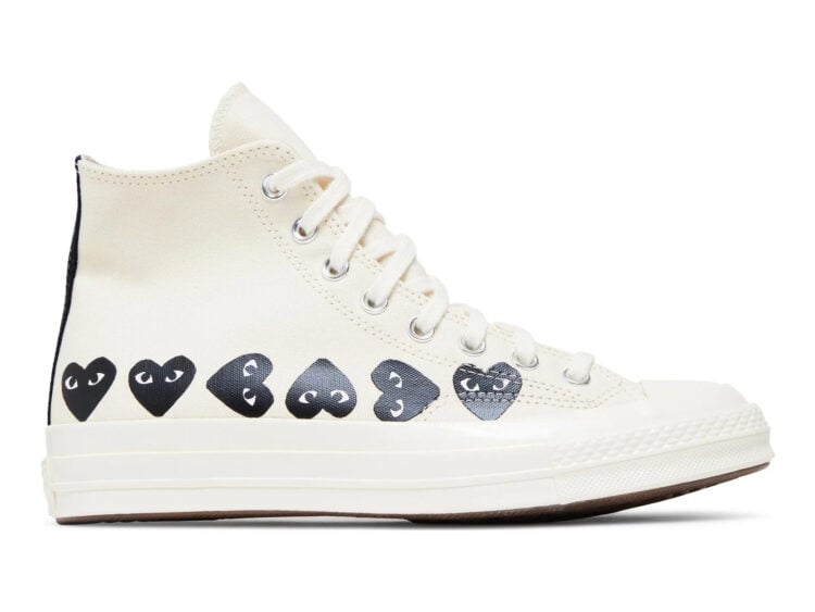 converse chuck taylor all star 70 hi comme des garcons play multi heart milk