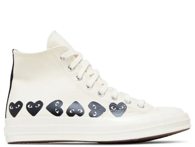 converse chuck taylor all star 70 hi comme des garcons play multi heart milk