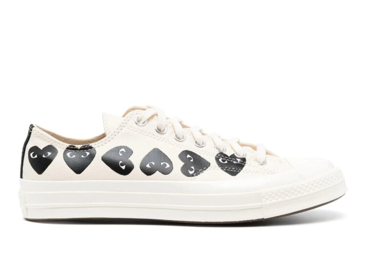 converse chuck taylor all star 70 ox comme des garcons play multi heart milk