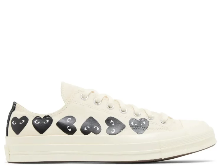 converse chuck taylor all star 70 ox comme des garcons play multi heart milk