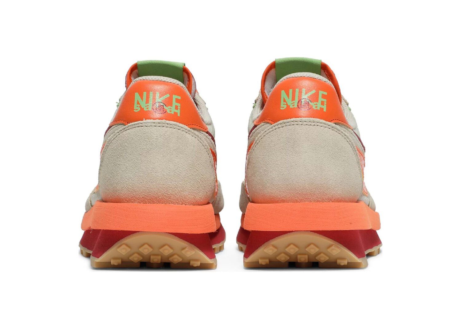 nike ld waffle sacai clot kiss of death net orange blaze3