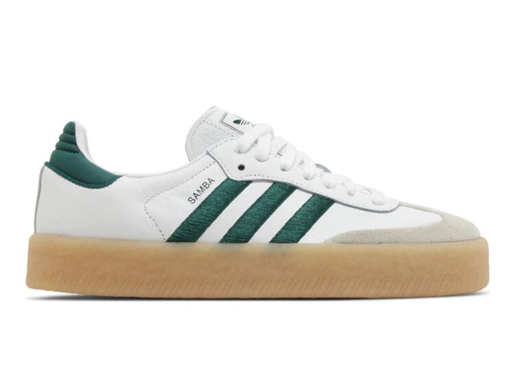 adidas sambae white collegiate green gum (w)