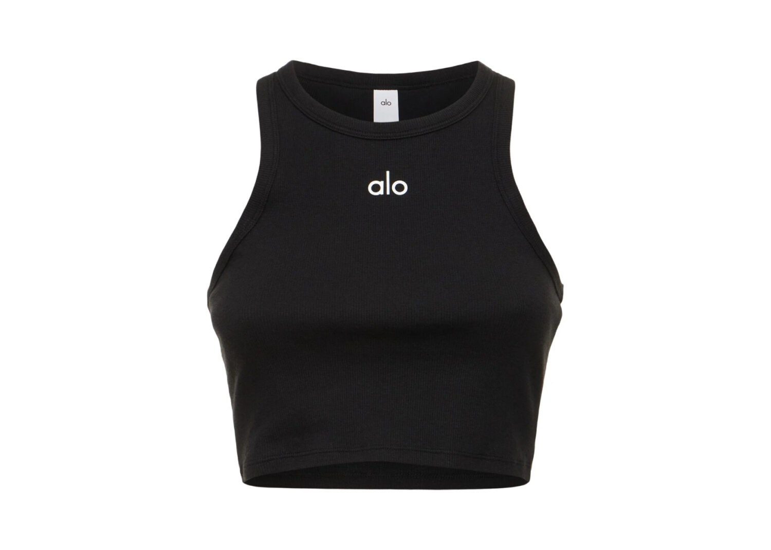 alo yoga aspire tank black white