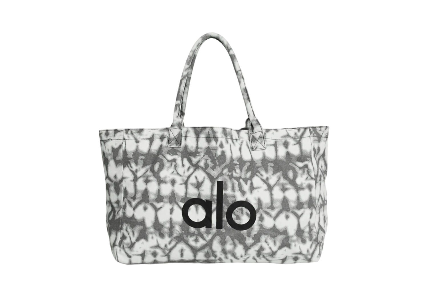 alo yoga iconic shopper tote bag grey tiedye