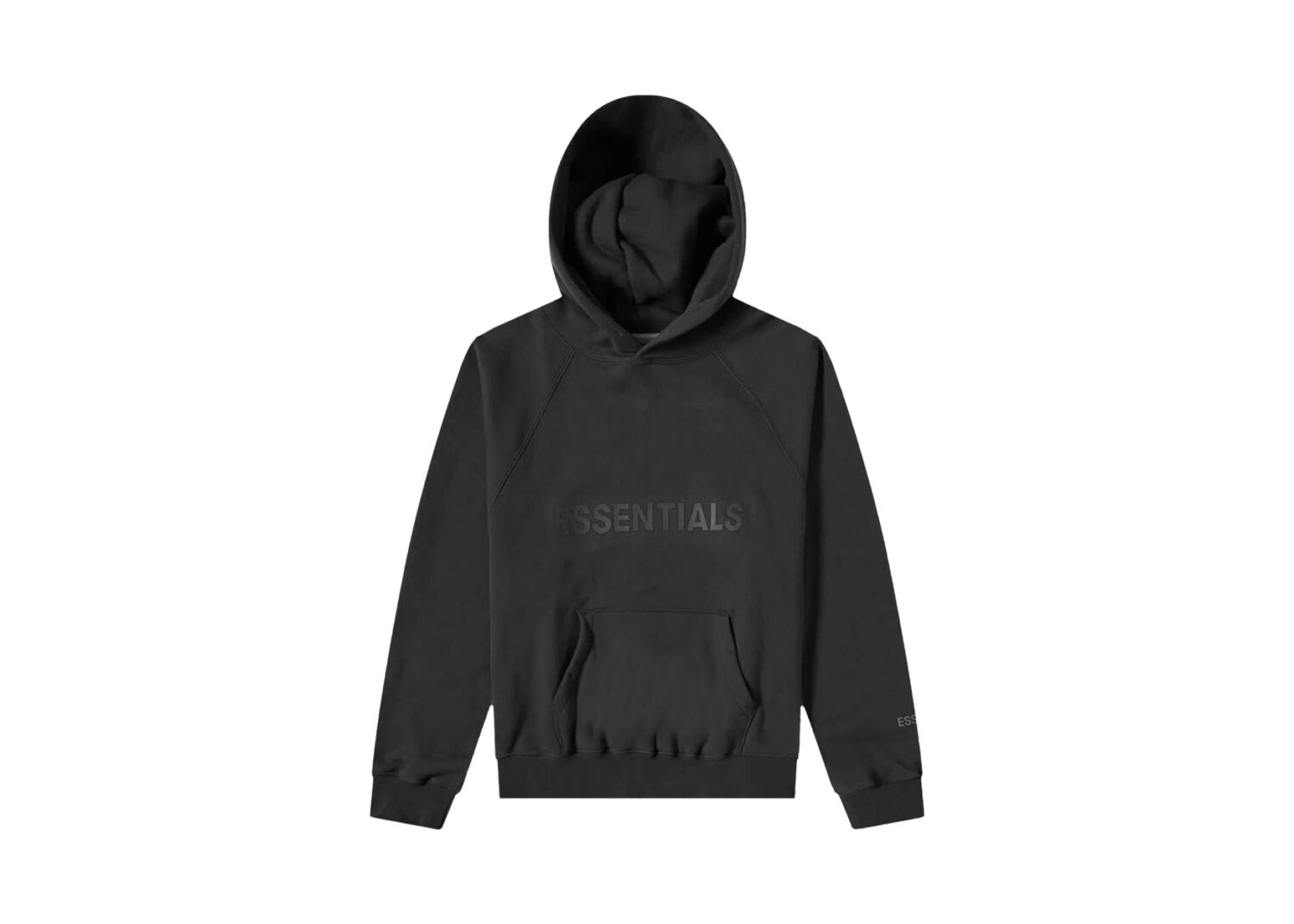 fear of god essentials hoodie black