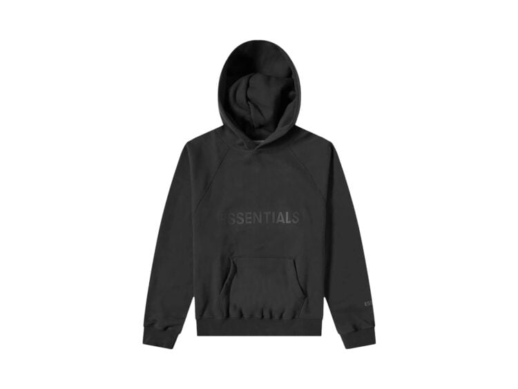 fear of god essentials hoodie black