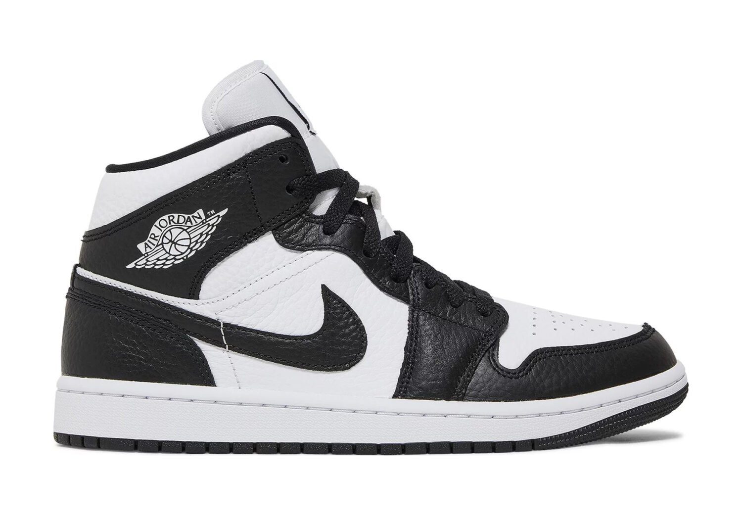 nike air jordan 1 mid split black white (w)