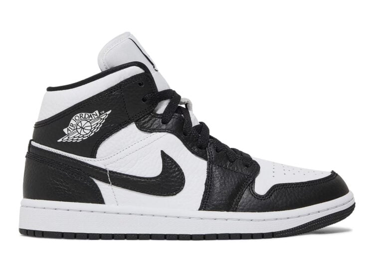 nike air jordan 1 mid split black white (w)