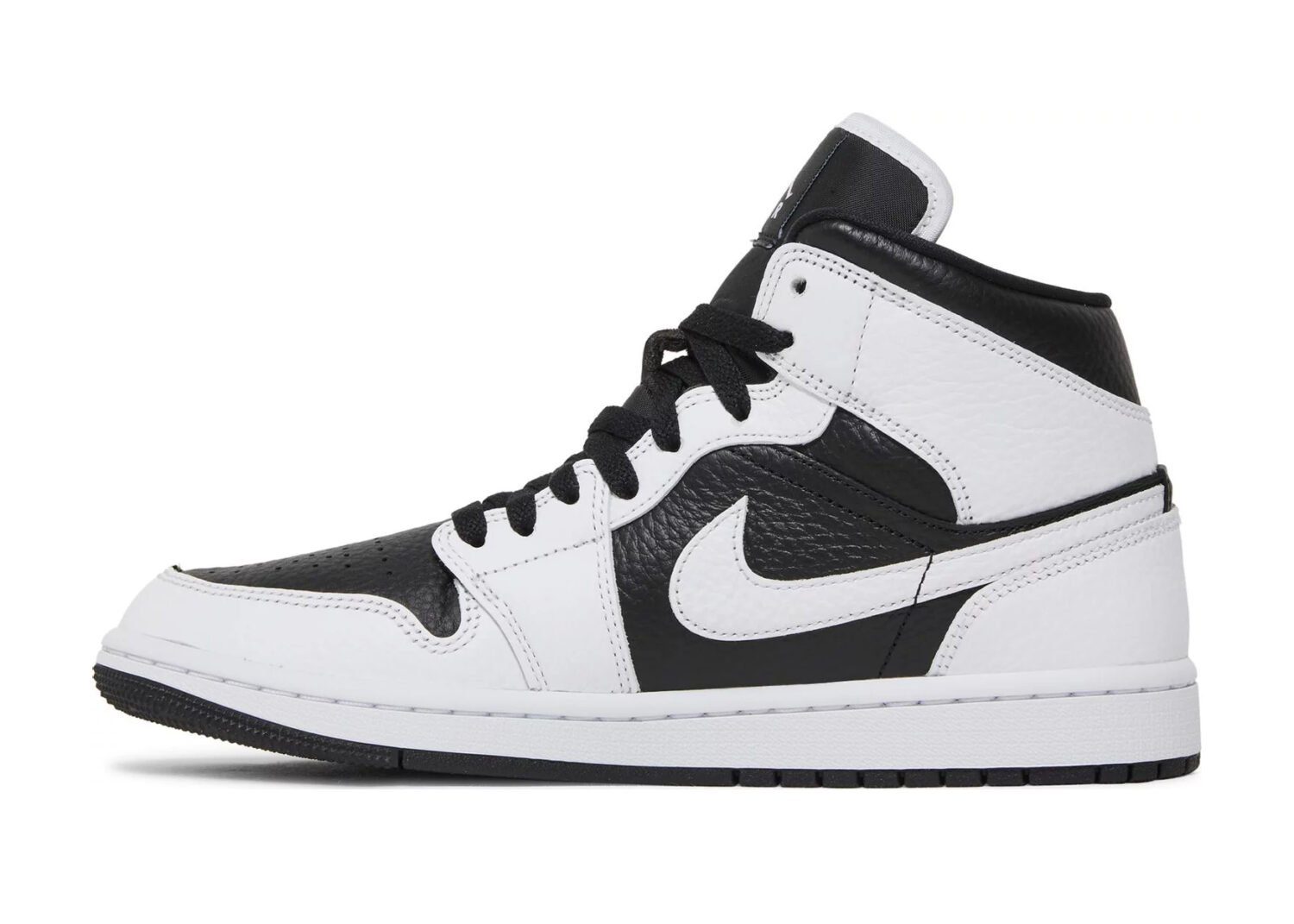 nike air jordan 1 mid split black white (w) 2
