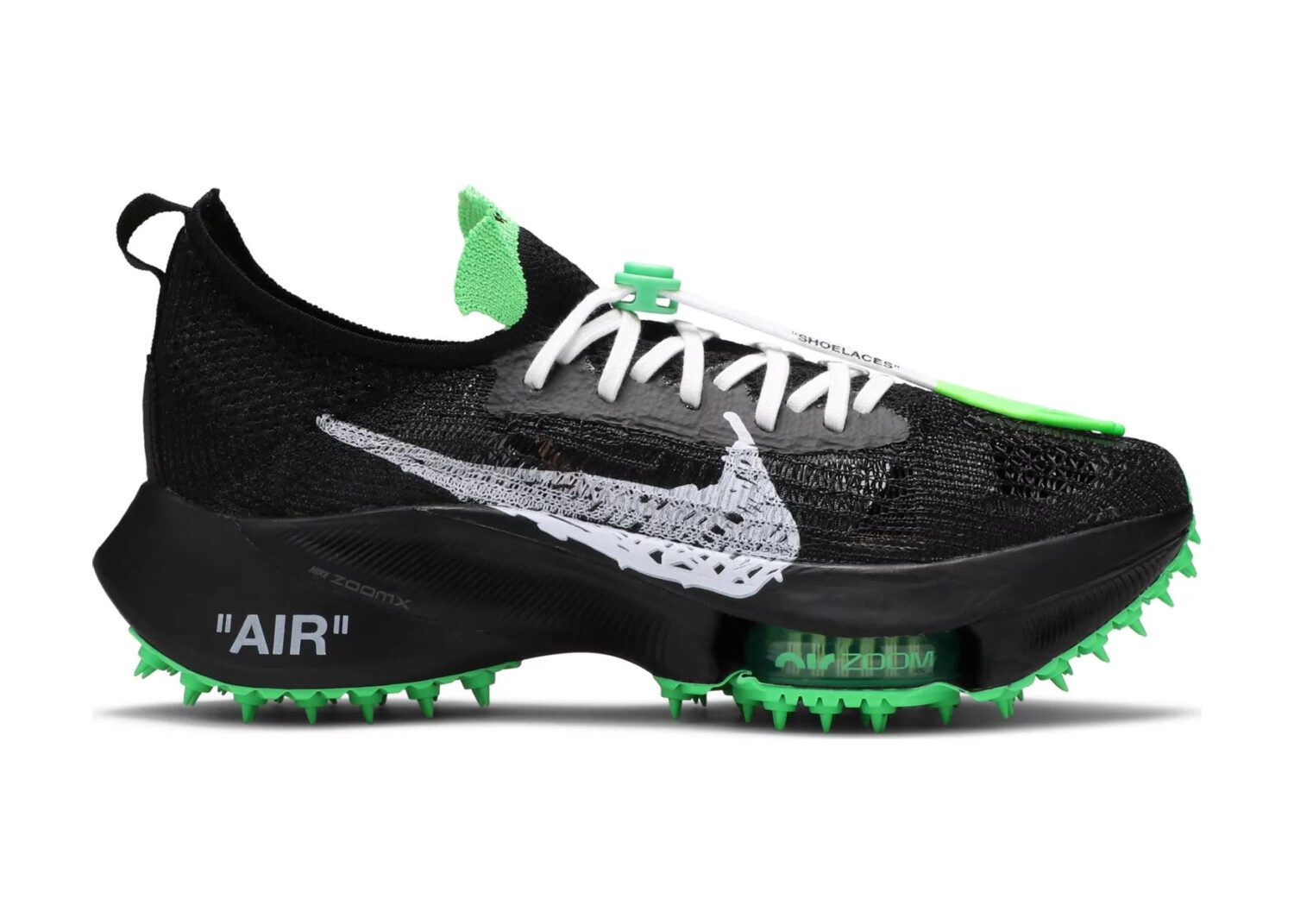 nike air zoom tempo next flyknit off white black scream green