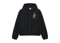 nike x stussy striped wool jacket black