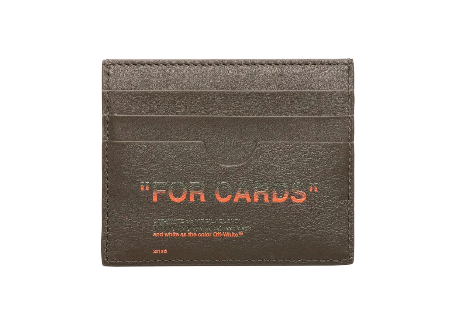 off white quote card case military orange