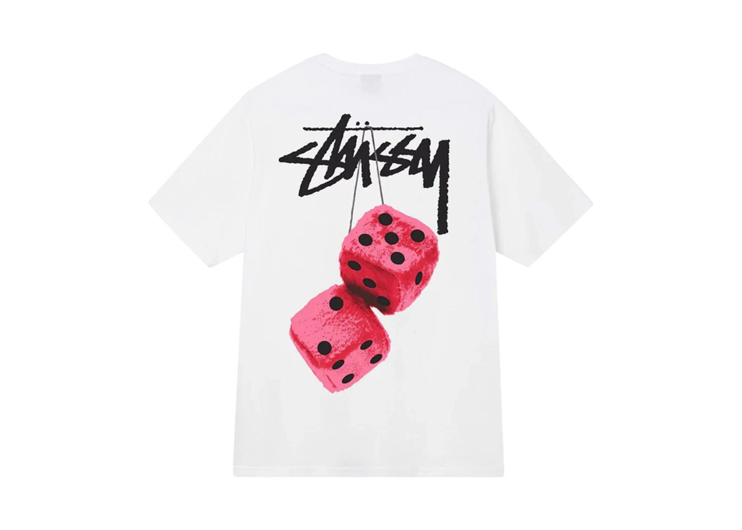 stüssy fuzzy dice tee white 2