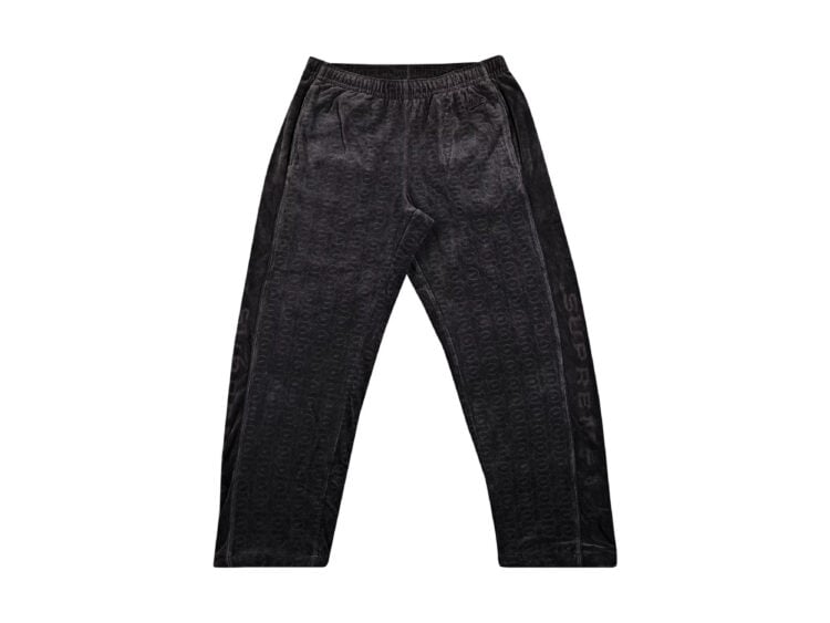 supreme nike velour track pant black