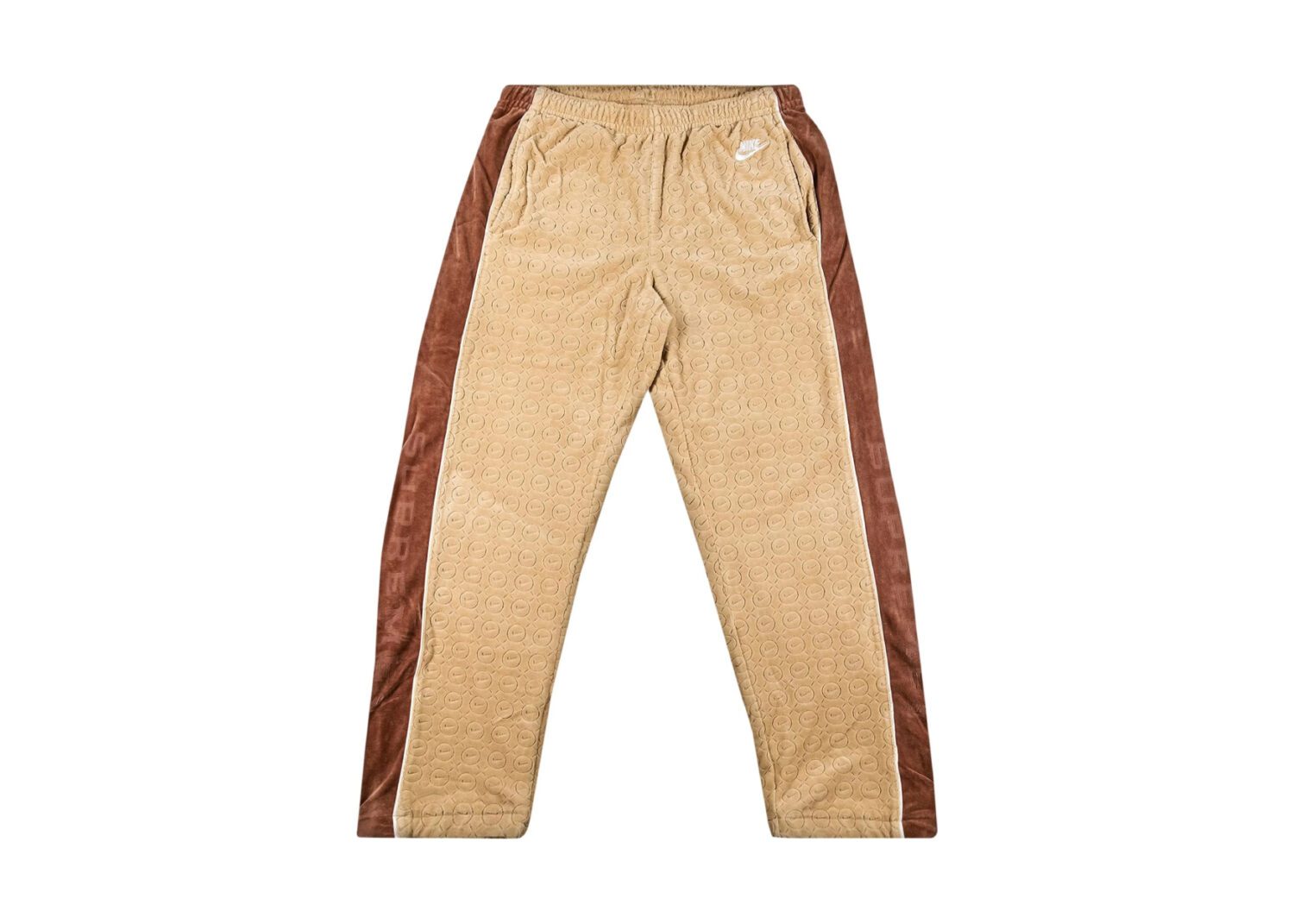 supreme nike velour track pant tan
