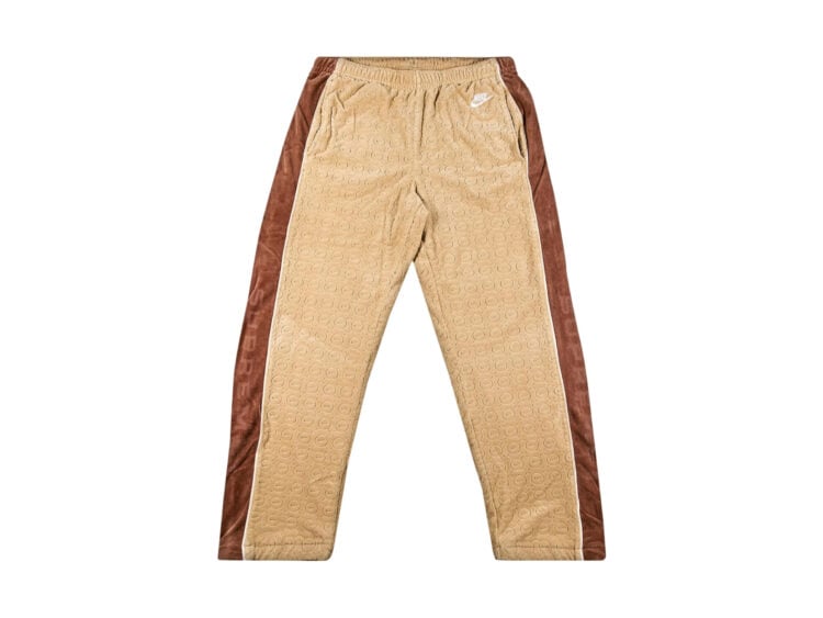 supreme nike velour track pant tan
