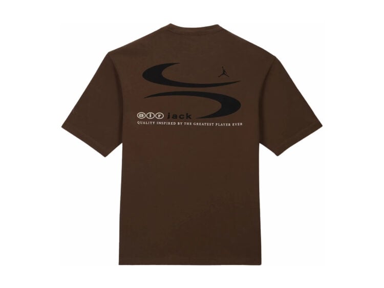 jordan x travis scott t shirt brown