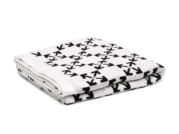 off white arrow pattern towel