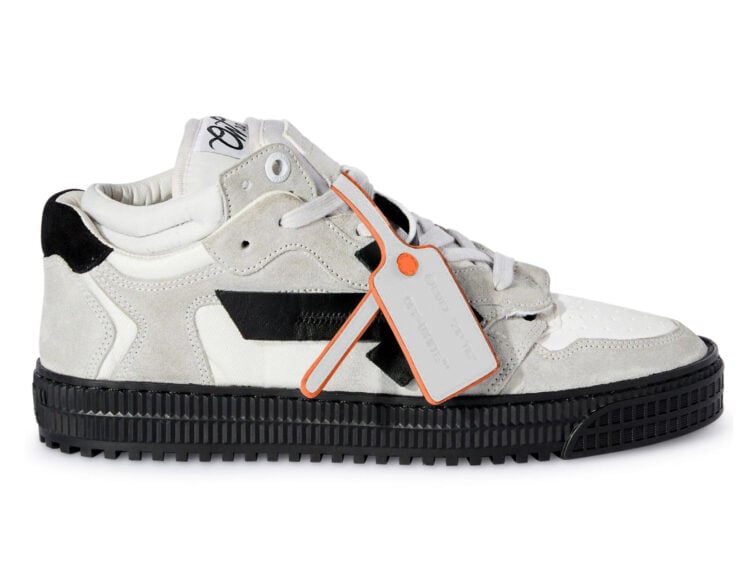 off white floating arrow logo appliqué light grey