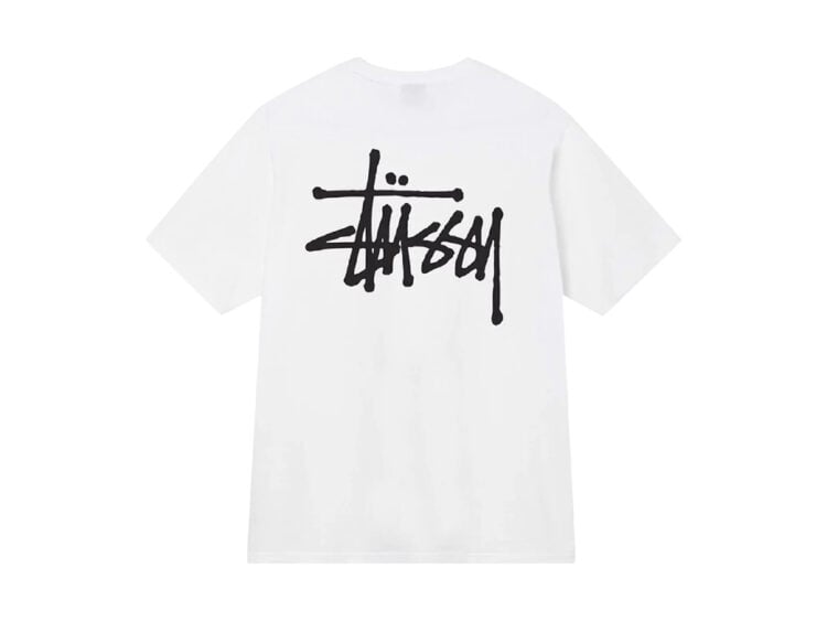 stüssy basic tee white