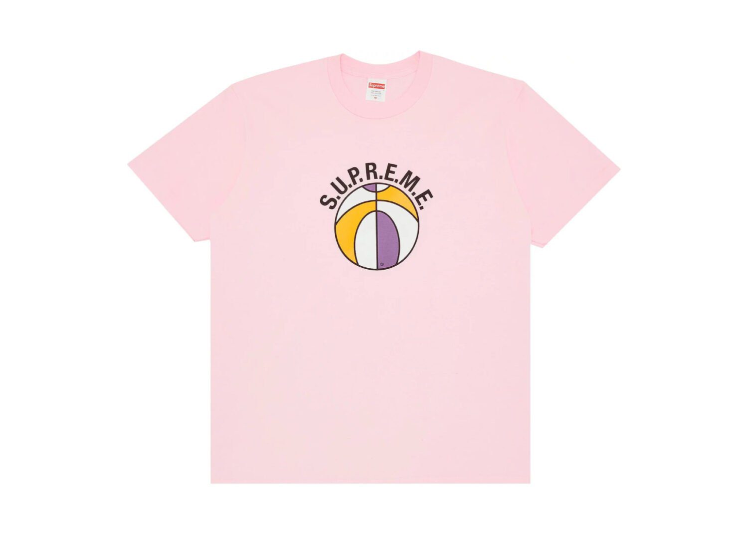 supreme league tee light pink