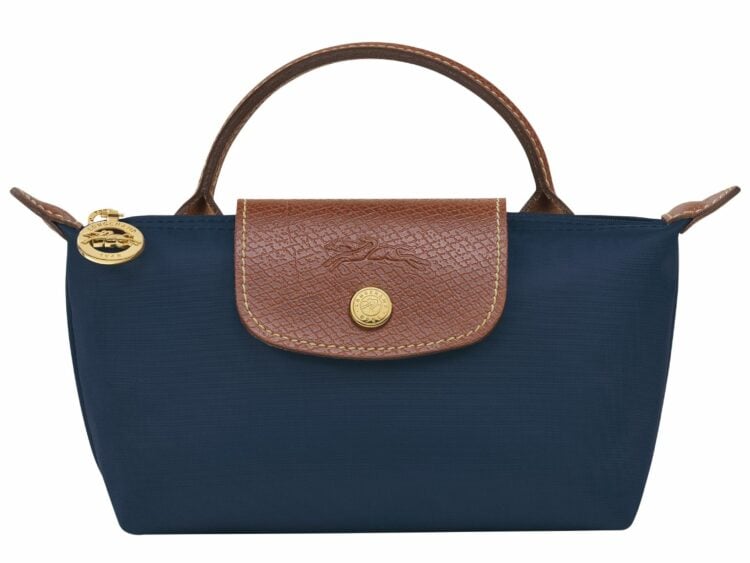 longchamp le pliage original pouch with handle navy