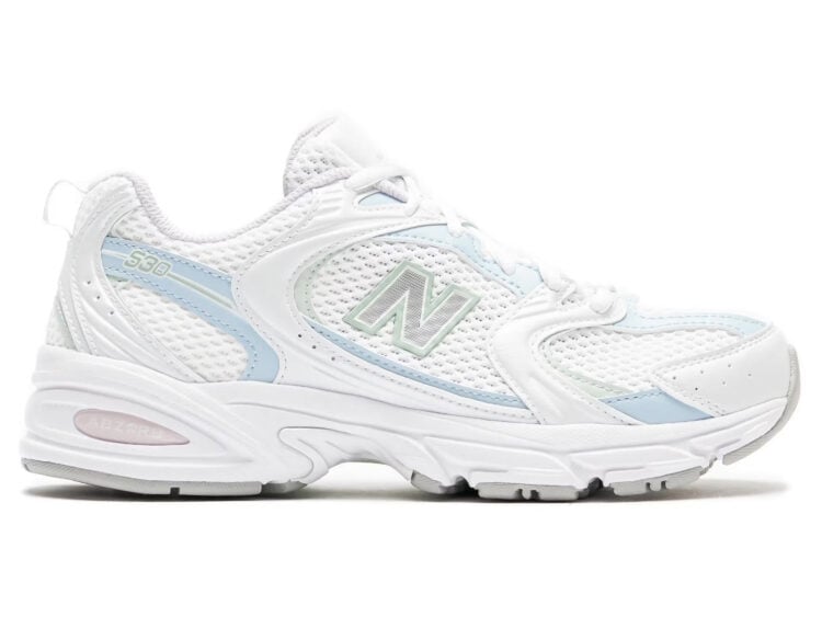 new balance 530 white light chrome blue clay ash