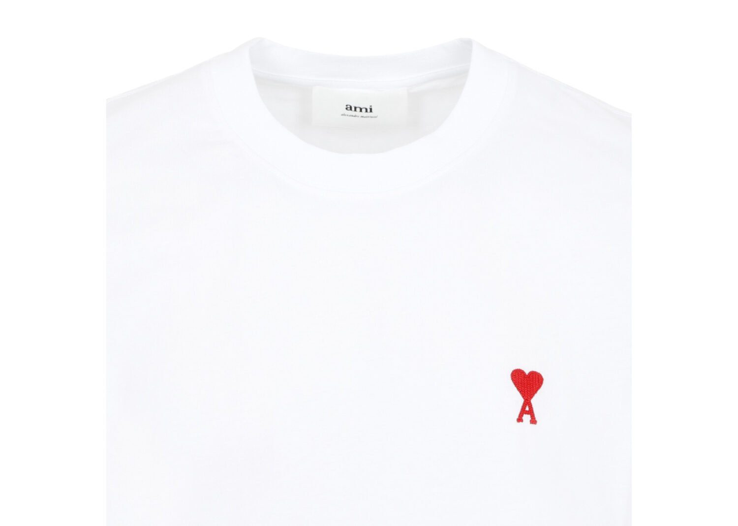 ami paris ami de coeur classic fit t shirt white:red 3