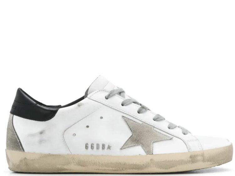 golden goose super star white black (w)