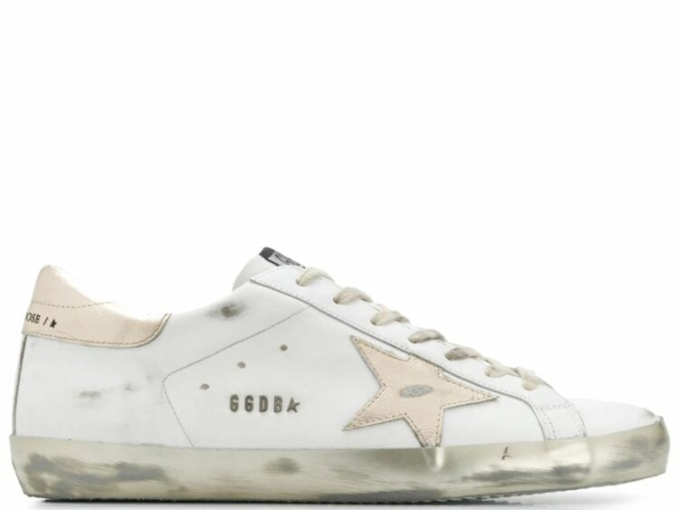 golden goose super star white gold sparkle