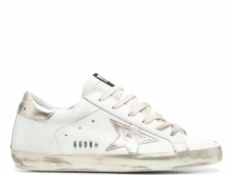 golden goose super star white gold sparkle (w)