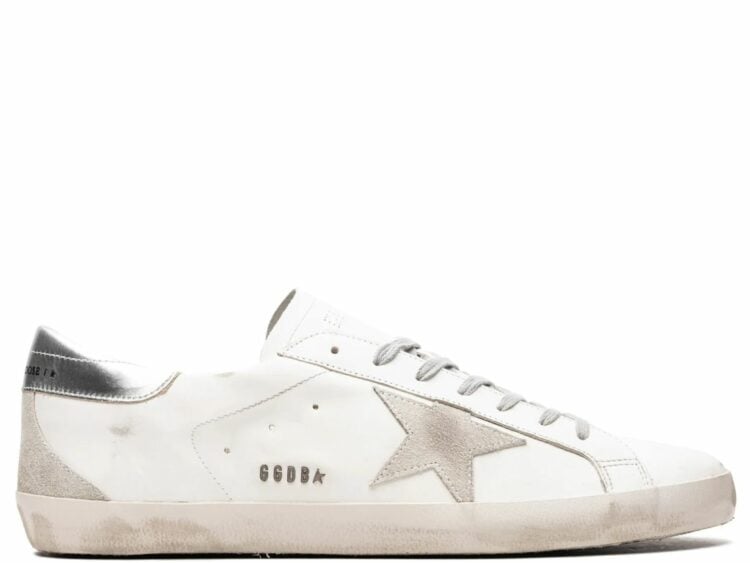 golden goose super star white silver