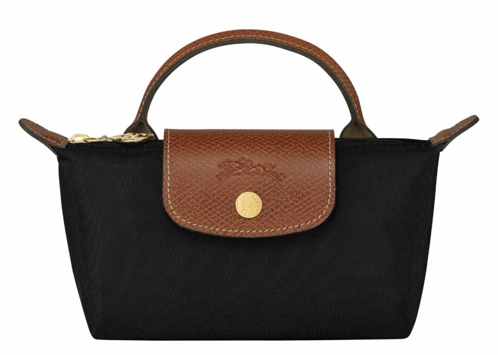 longchamp le pliage original pouch with handle black