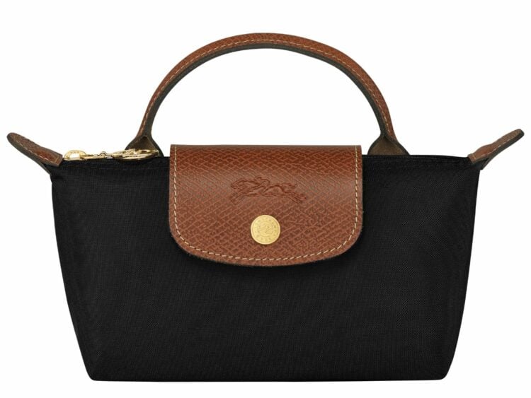 longchamp le pliage original pouch with handle black