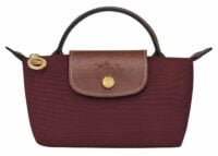 longchamp le pliage original pouch with handle burgundy