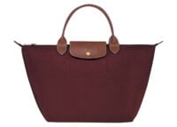 longchamp le pliage original medium handbag burgundy