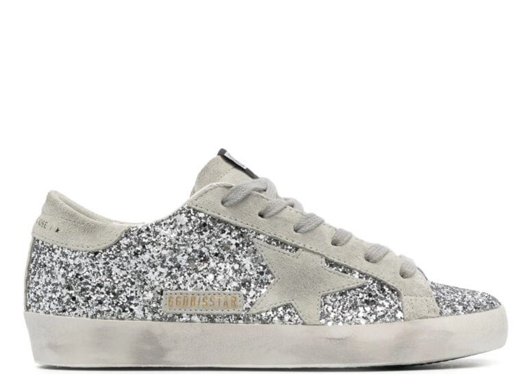 golden goose super star silver glitter ice gray (w)