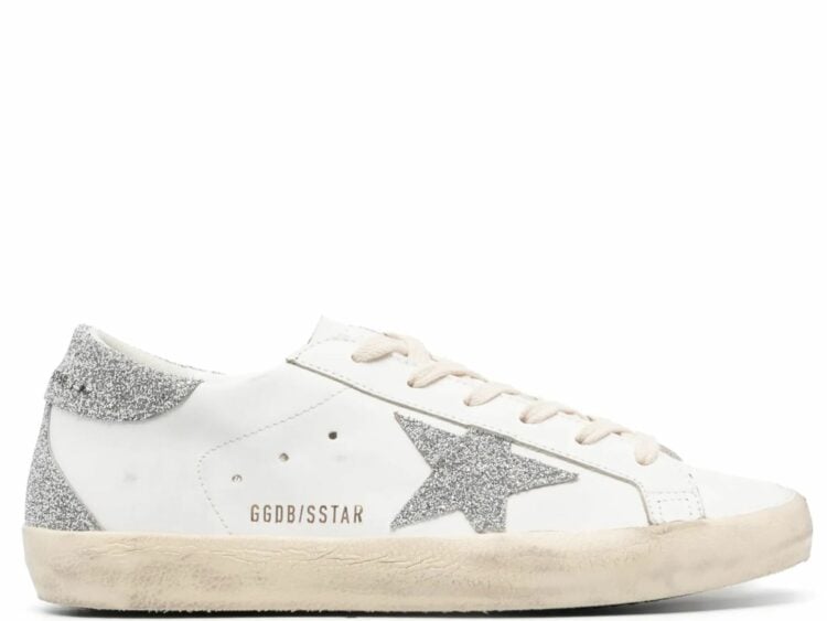 golden goose super star silver swarovski crystal star (w)