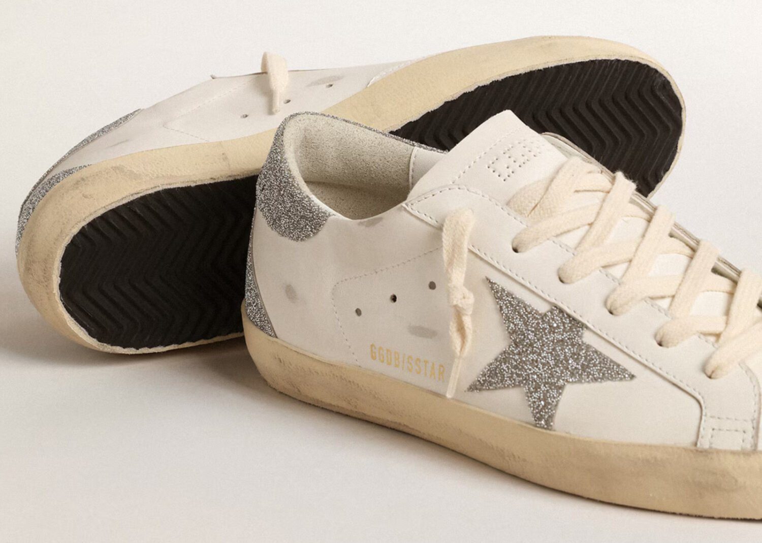 golden goose super star silver swarovski crystal star (w)