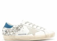 golden goose super star white swarovski stone (w)