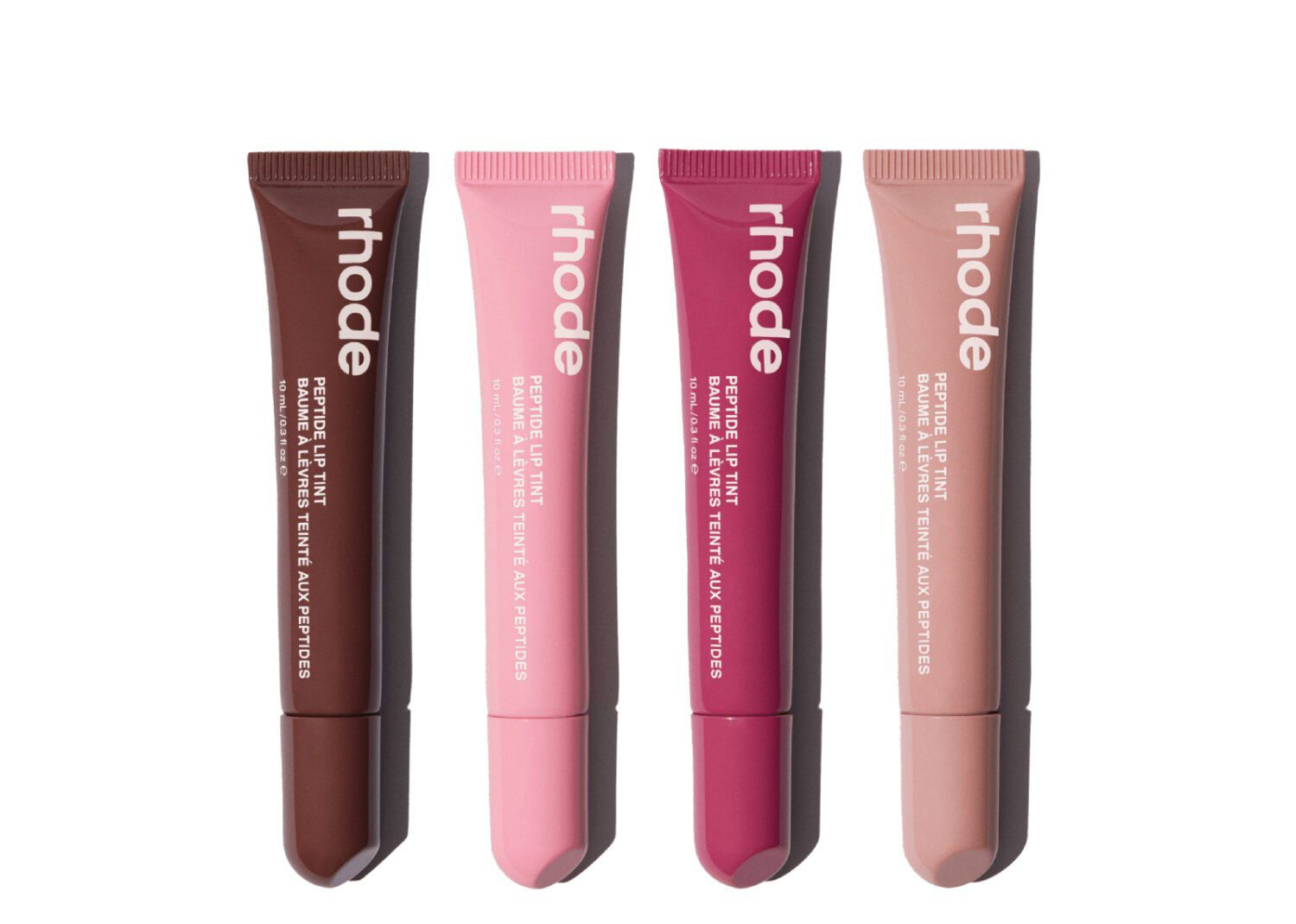 rhode peptide lip tint all four shades together