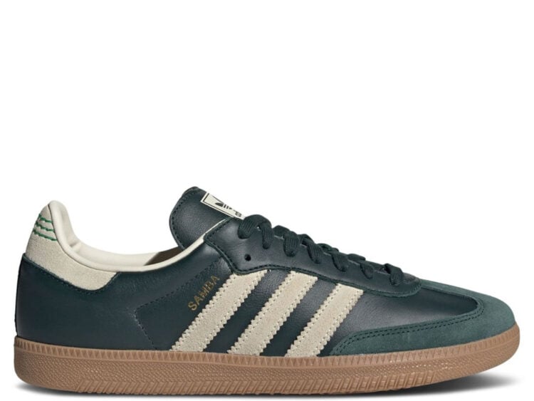 adidas samba og shadow green cream white gold metallic