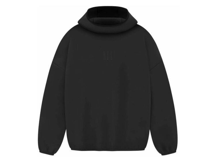 fear of god athletics suede fleece hoodie black