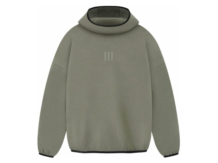 fear of god athletics suede fleece hoodie clay