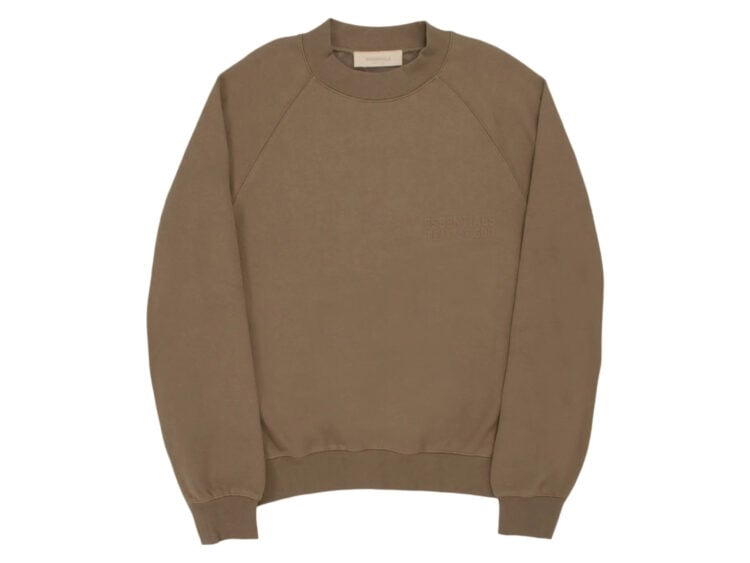 fear of god essentials crewneck wood